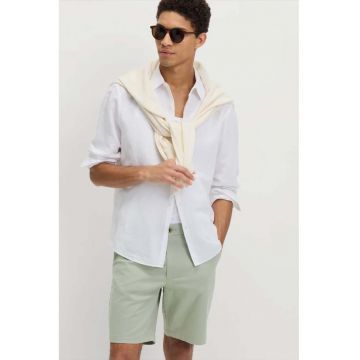 Bermude chino cu talie medie - Verde deschis