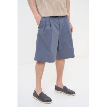 Bermude chino lejere cu model uni - Gri carbon