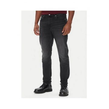 Blugi slim fit cu aspect decolorat -