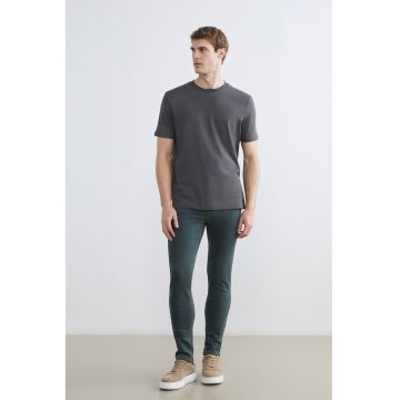 Blugi slim-fit cu design cinci buzunare - Verde