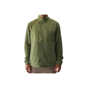 Hanorac sport barbati WAW24TFLEM271 - 4F - Fleece - Verde -