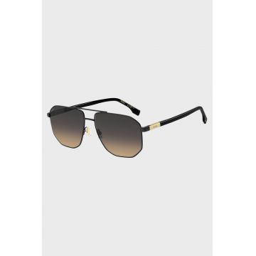 Ochelari de soare aviator cu lentile in degrade - Auriu/Negru stins