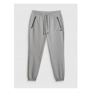 Pantaloni barbati -  poliester - cu buzunare cu fermoar - Gri