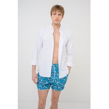 Pantaloni scurti de baie cu buzunare Rik - Albastru marin/Albastru deschis/Bleumarin