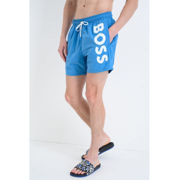 Pantaloni scurti de baie cu imprimeu logo Octopus - Albastru cobalt
