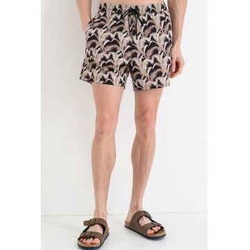 Pantaloni scurti de baie cu model - Bej