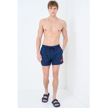 Pantaloni scurti de baie cu talie ajustabila - Bleumarin