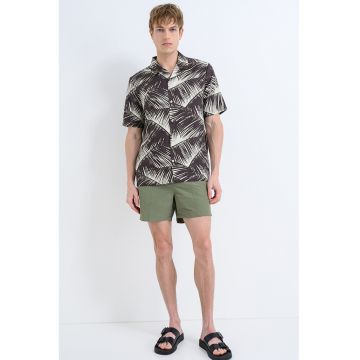Pantaloni scurti de baie cu talie ajustabila - Kaki deschis