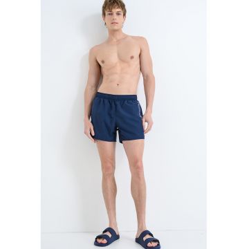 Pantaloni scurti de baie cu talie elastica - Albastru oceanic