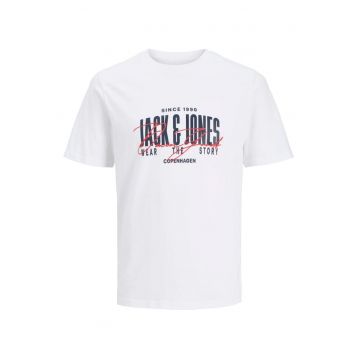 Plus Tricou la baza gatului barbati big sizes - din bumbac - Regular Fit - Alb
