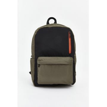Rucsac cu buzunar exterior - Negru/Kaki