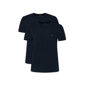 Set tricouri barbati -  albastru - bumbac - regular fit