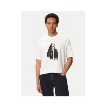 Tricou barbati -  alb - bumbac organic - imprimeu grafic