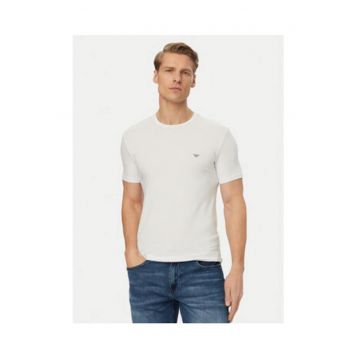 Tricou barbati -  alb - regular fit - modal-bumbac