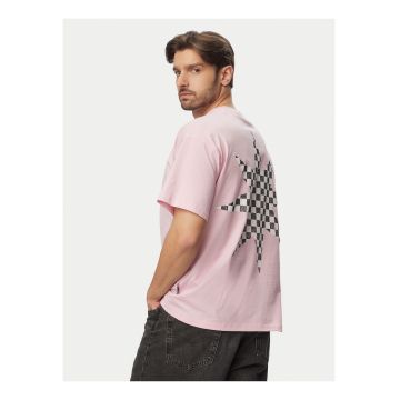 Tricou barbati -  bumbac - imprimeu grafic - croiala regular fit - Roz