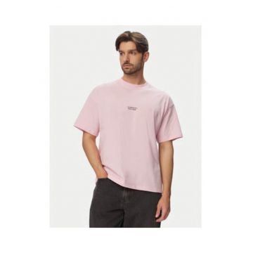 Tricou barbati -  bumbac - imprimeu grafic - croiala regular fit - Roz