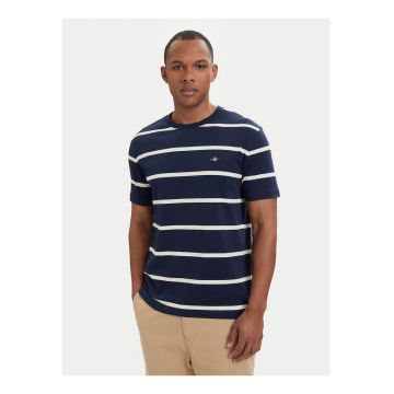 Tricou barbati -  dungi - albastru - bumbac organic