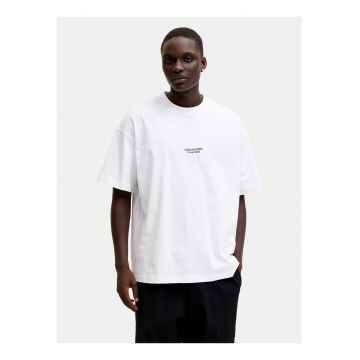Tricou barbati - Jack Jones - alb - grafic - bumbac