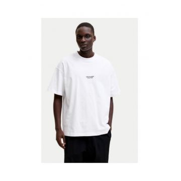 Tricou barbati - Jack Jones - alb - grafic - bumbac