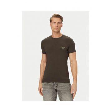 Tricou barbati -  kaki - bumbac