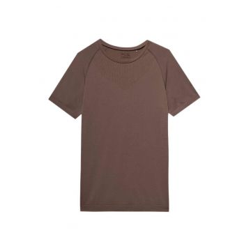 Tricou barbati  maneca scurta - maro - bumbac -