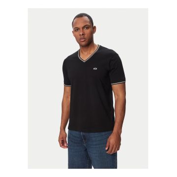 Tricou barbati -  negru - bumbac - croiala regular fit
