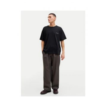 Tricou barbati -  negru - bumbac - imprimeu grafic - croiala regular fit