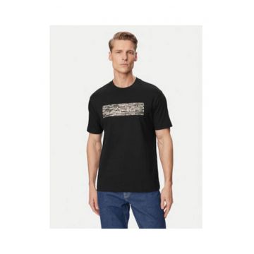 Tricou barbati -  negru - bumbac - imprimeu grafic