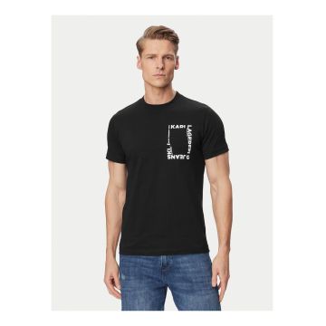 Tricou barbati -  negru - bumbac organic - imprimeu grafic