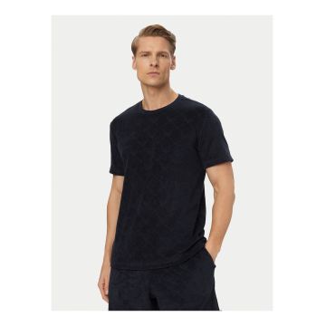 Tricou barbati -  negru - bumbac si poliester - croiala regular fit