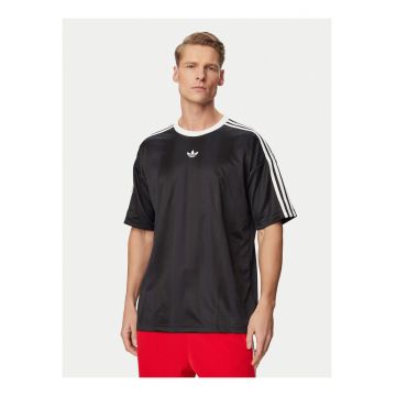Tricou barbati -  negru - dungi - 100% poliester reciclat