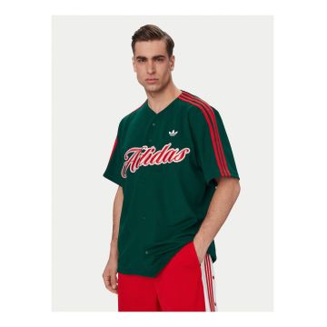 Tricou barbati -  supradimensionat - verde - material sintetic reciclat - imprimeu grafic