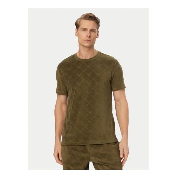 Tricou barbati -  verde - bumbac si poliester - design sobru - croiala regular fit