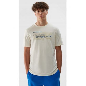 Tricou  Bumbac - Alb Ecru - Regular Fit - S-3XL - Alb