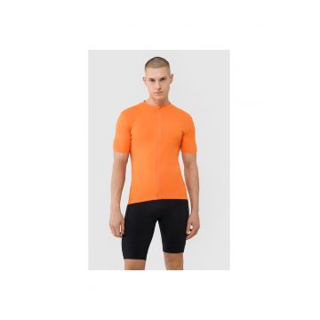 Tricou ciclism  pentru barbati - portocaliu - textil - slim fit - 4FDry