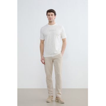 Tricou de bumbac cu imprimeu - Alb murdar