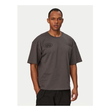 Tricou  gri - bumbac - imprimeu grafic - Gri