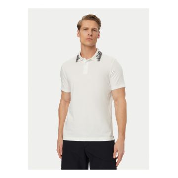 Tricou Polo Barbati -  Alb - bumbac - imprimeu grafic