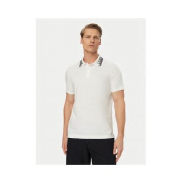 Tricou Polo Barbati -  Alb - bumbac - imprimeu grafic