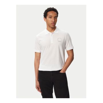 Tricou Polo Barbati -  Alb - bumbac - maneca scurta