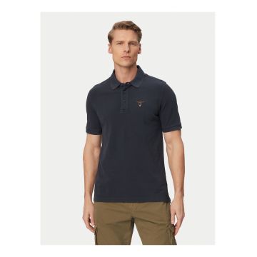 Tricou Polo Barbati -  Alb si Bleumarin - Bumbac - Maneca scurta
