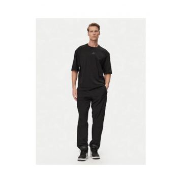 Tricou sportiv -  oversize - negru - bumbac/poliester