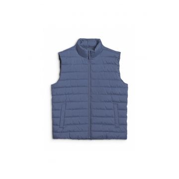 Vesta sport  puf sintetic - guler inalt - bleumarin