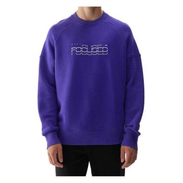 Bluza barbati  casual si sportiv - bumbac - cu garnituri la mansete si baza - Mov