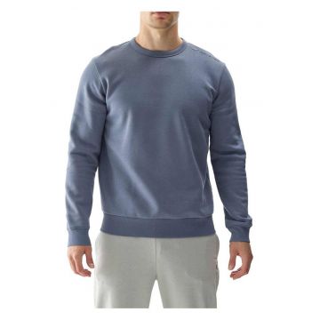 Bluza barbati  pufoasa - nervuri interioare - bumbac/poliester - albastru