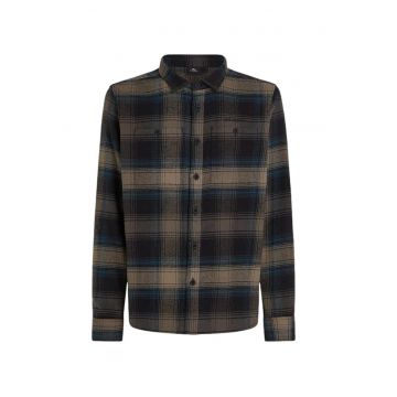Camasa barbati  carouri - 100% bumbac - maro