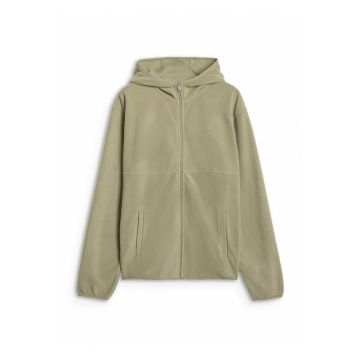 Hanorac barbati  polar cu gluga - verde - regular