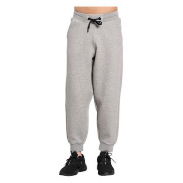 Pantaloni barbati  jogger - talie elastica - buzunare cu fiermoar - gri - bumbac/poliester -