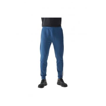 Pantaloni de trening pentru barbati  4FWAW24TFTRM683 - poliester/elastan. albastru