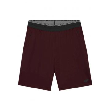 Pantaloni scurti barbati  croiala regulata - talie elastica - visiniu - poliester